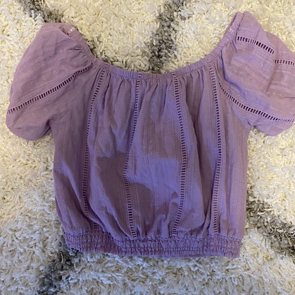 Purple crop top